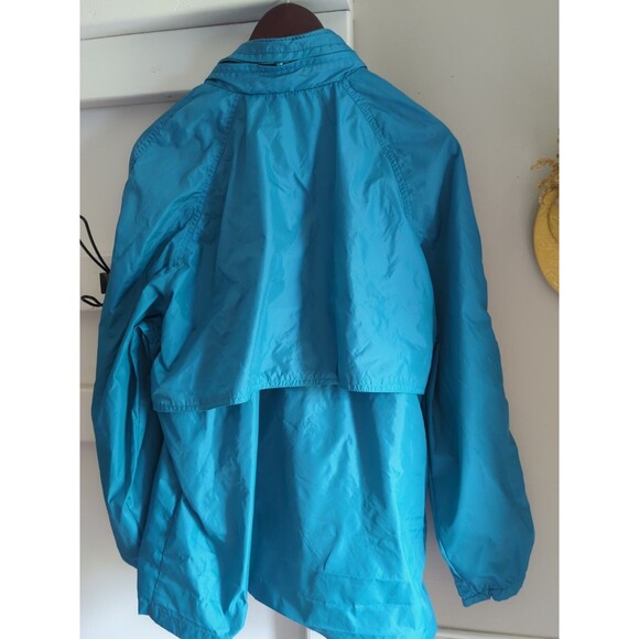 Vintage Woolrich Teton Women's L Blue Green Windbreaker Anorak Rain Coat Zip Up - Picture 7 of 11
